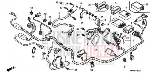 WIRE HARNESS VTR1000F1 de 2001